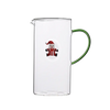 Pichet de Noël transparent avec figurine 3D