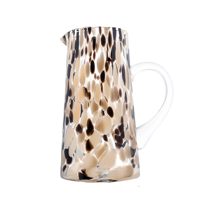 Pichet en verre | Moucheté noir