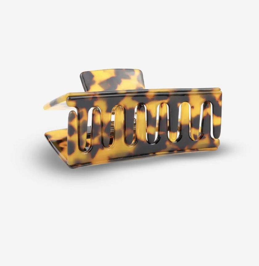 pince a cheveux leopard foncé