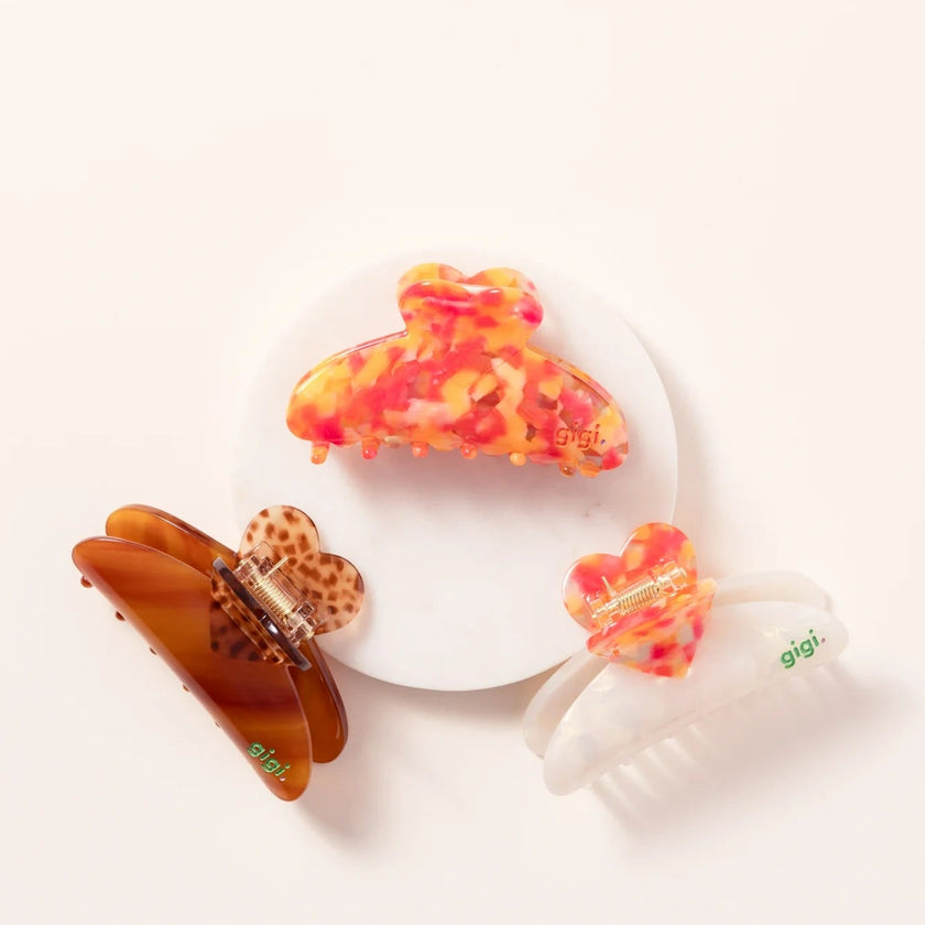 pince coeur nacre abricot