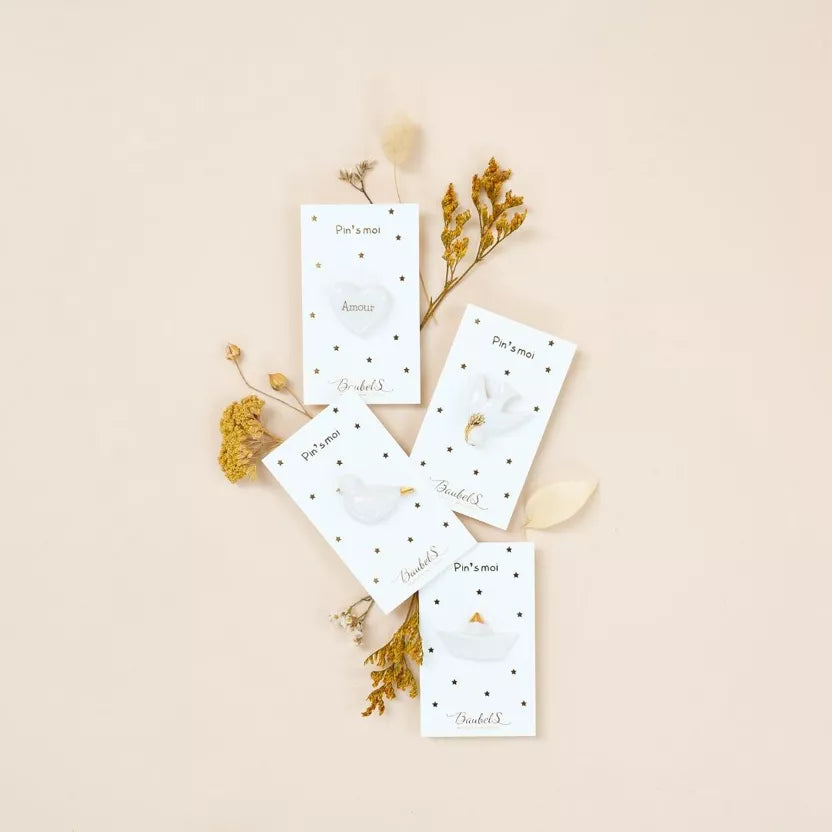 Pins porcelaine baubels colombe