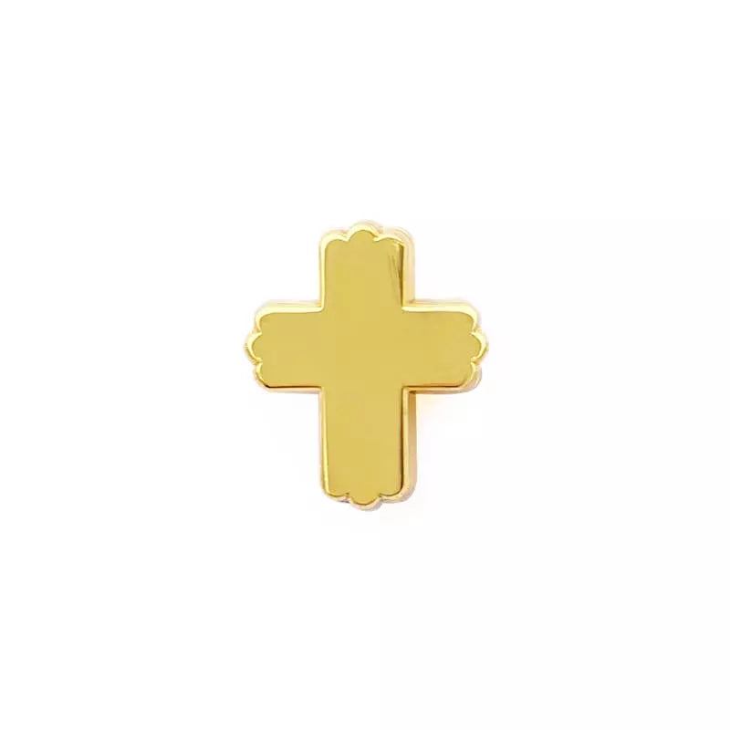 Pin's croix doré 