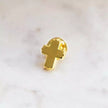 Pin's croix doré 