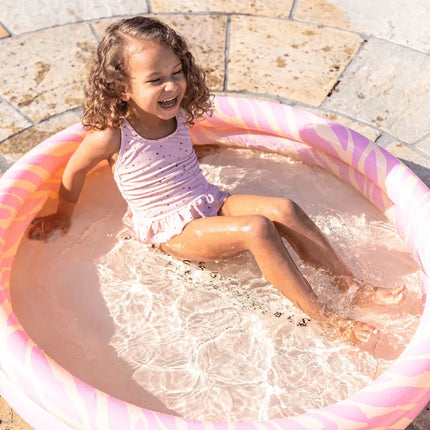 Piscine itinérante rayures vibrantes rose Swim essentials