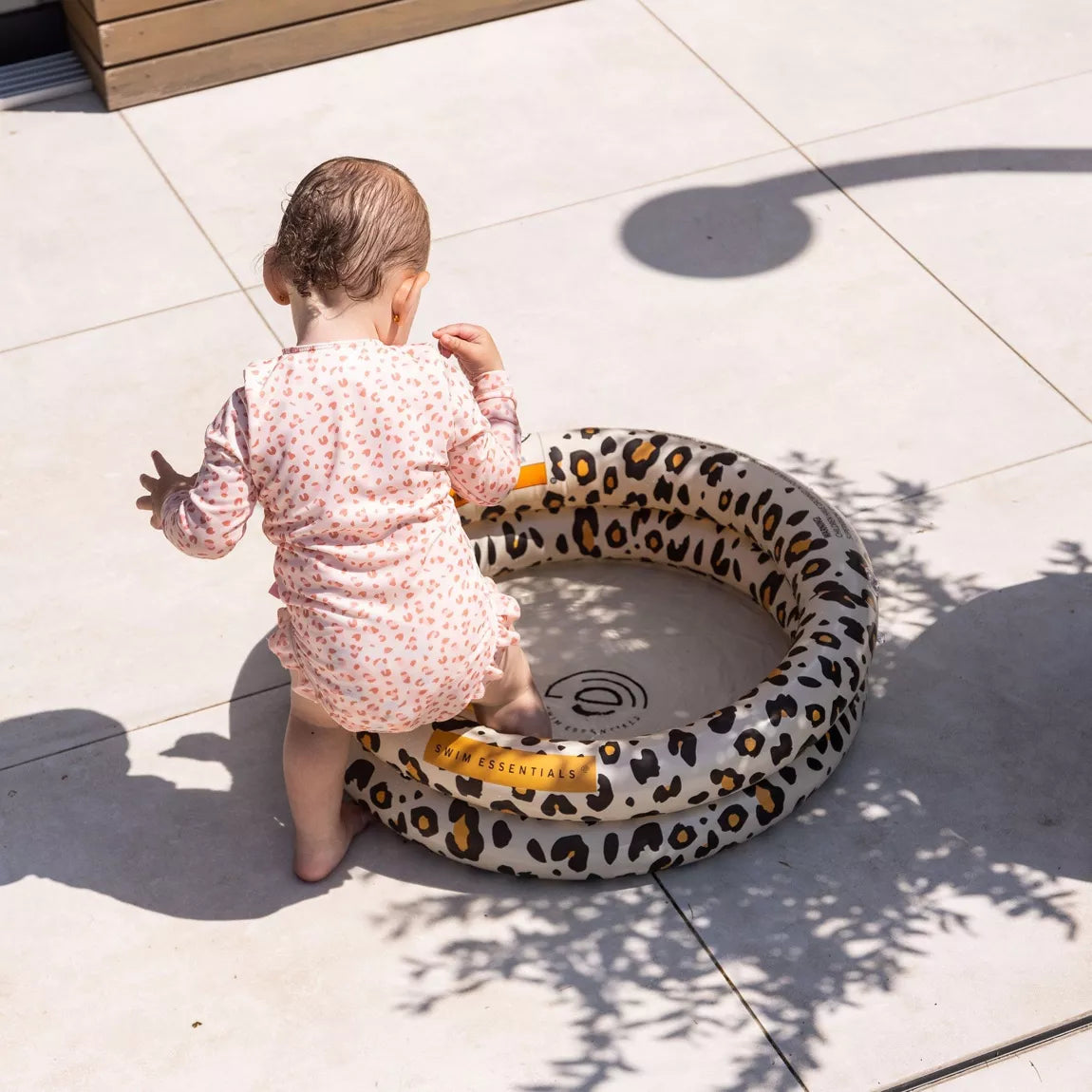piscine bebe leopard beige
