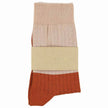 Chaussettes ESCUYER - COLOUR BLOCK - PINK/BRIQUE