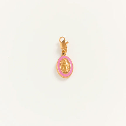 Mini Charm Madonne Emaillée - pink
