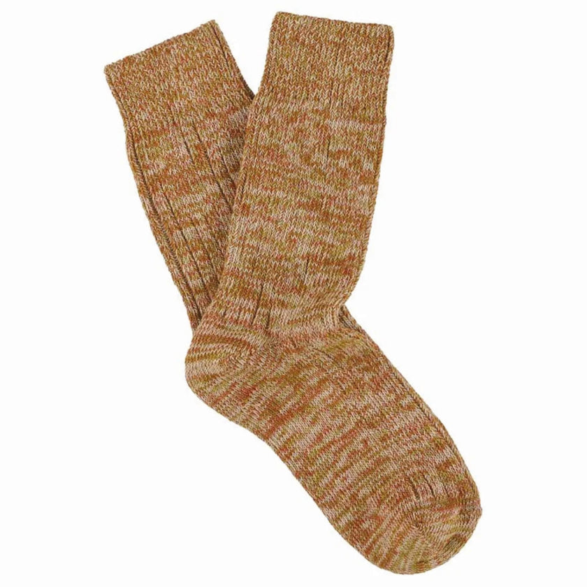 Chaussettes ESCUYER - MELANGE BLEND - rose/brique