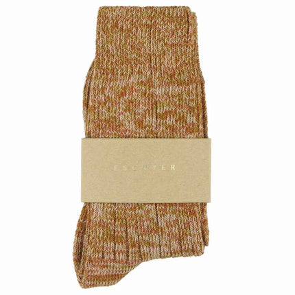 Chaussettes ESCUYER - MELANGE BLEND - rose/brique