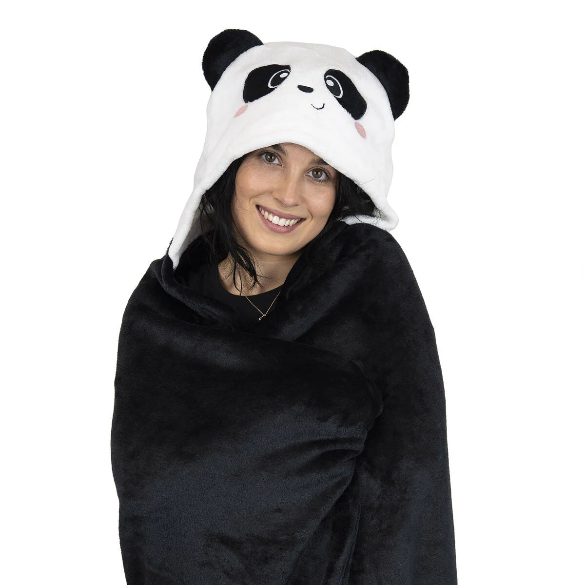Plaid à capuche Panda Legami
