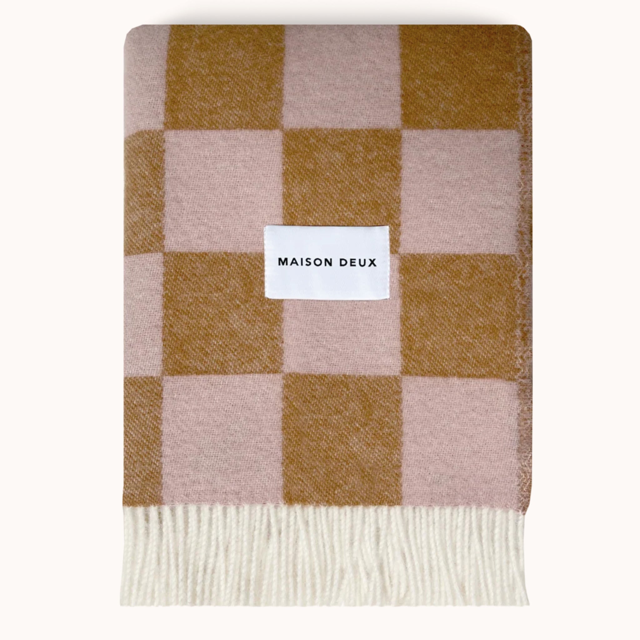 Plaid Damier Terra Rose - MAISON DEUX