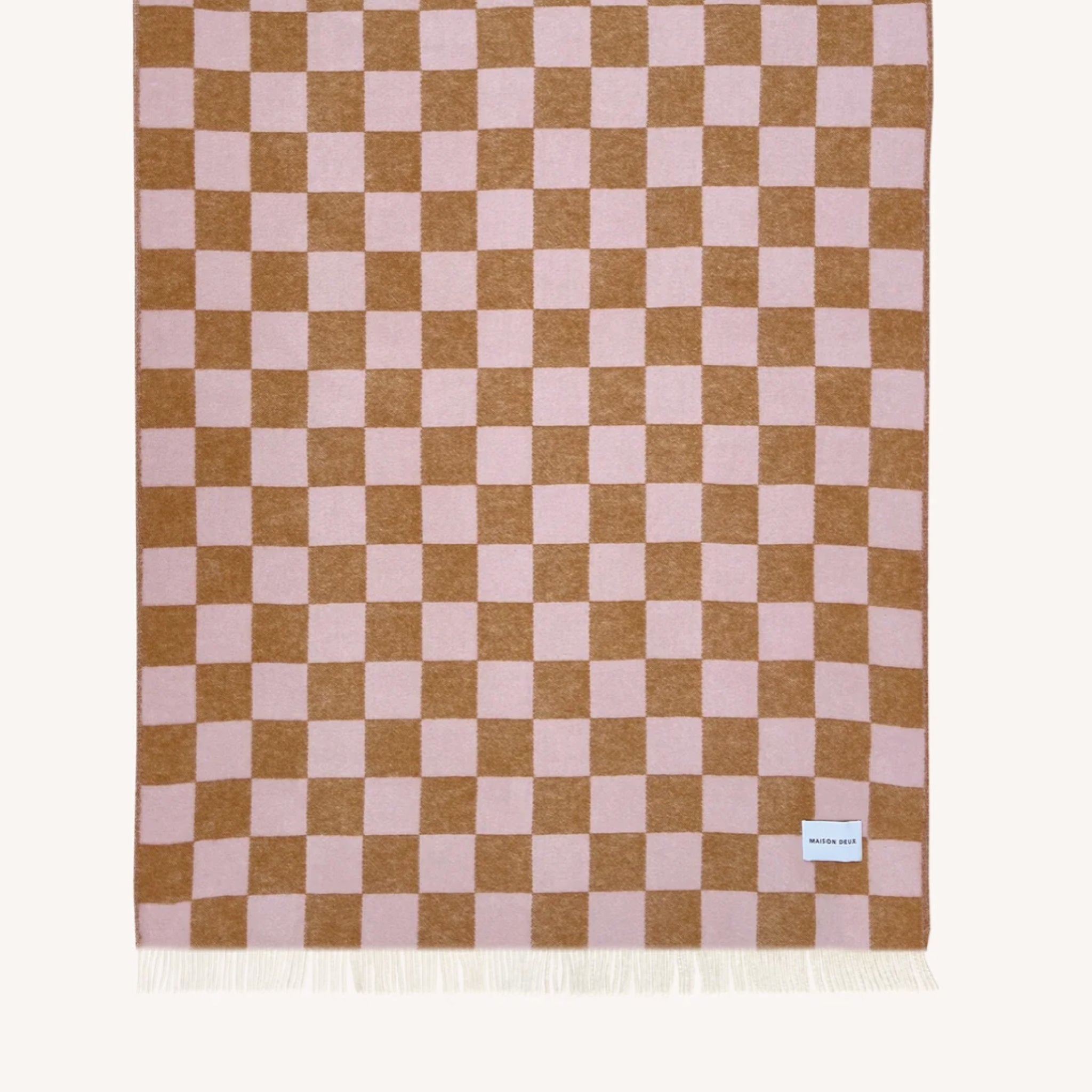 Plaid Damier Terra Rose - MAISON DEUX