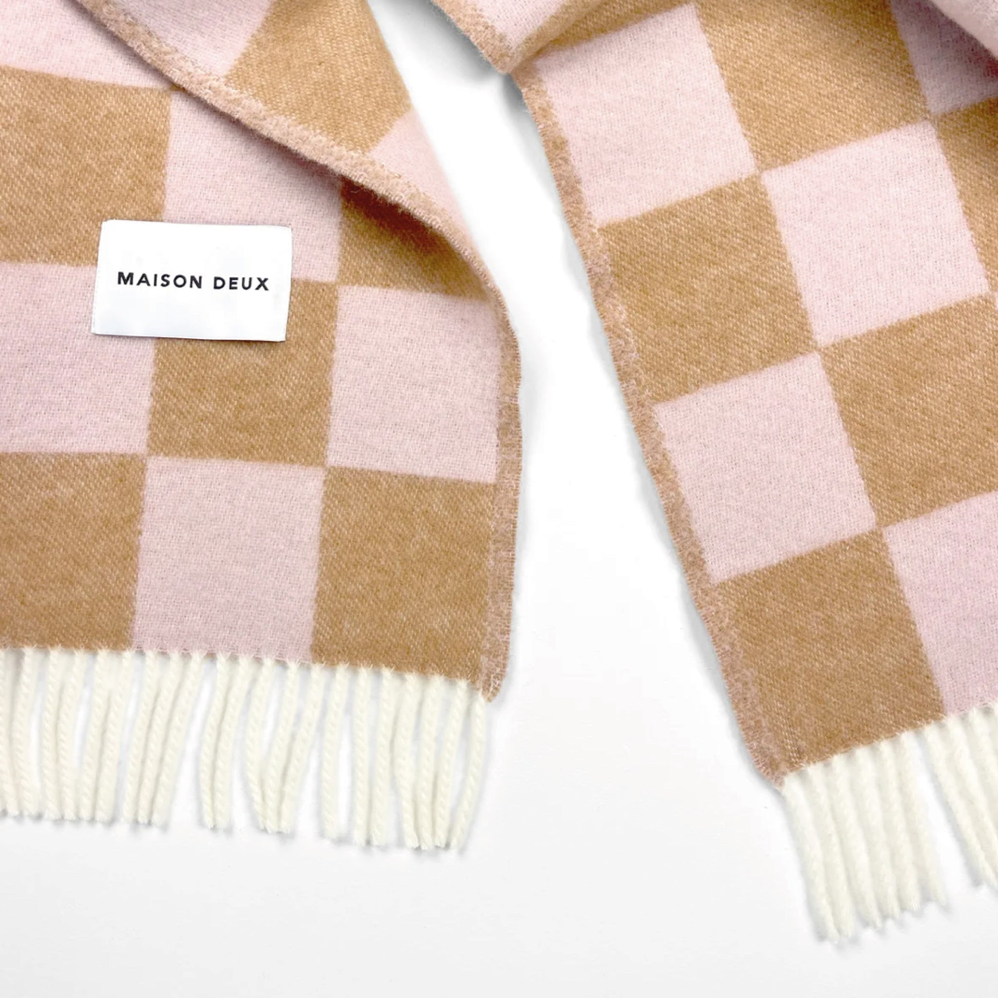 Plaid Damier Terra Rose - MAISON DEUX