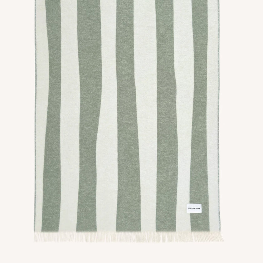 Plaid Rough Stripe Agave - MAISON DEUX