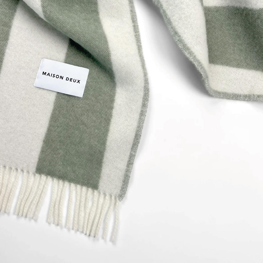 Plaid Rough Stripe Agave - MAISON DEUX
