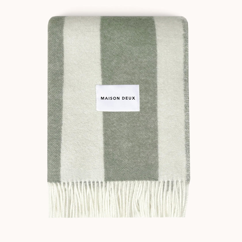 Plaid Rough Stripe Agave - MAISON DEUX
