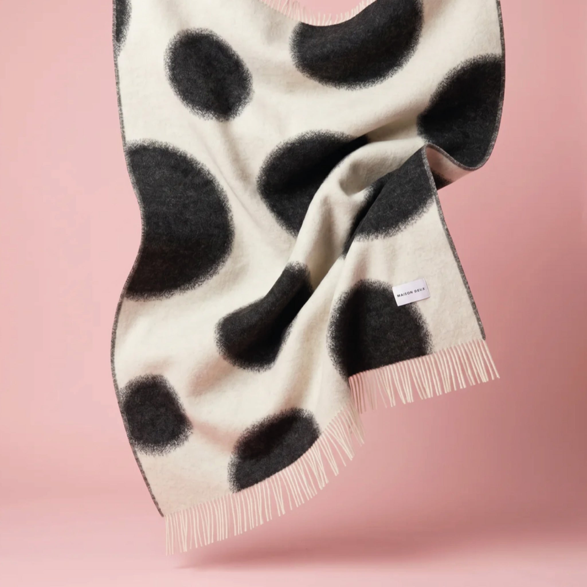 Plaid Polka Bold Blanc Noir
