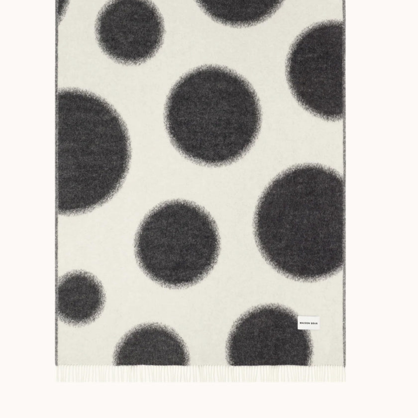 Plaid Polka Bold Blanc Noir