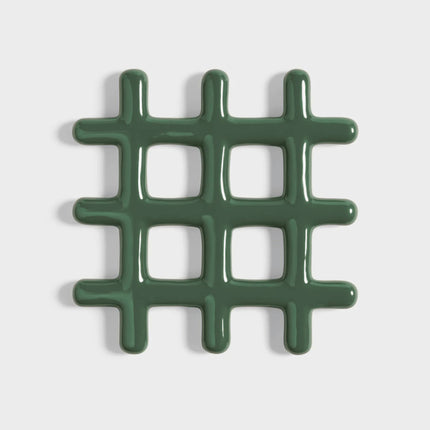 Dessous-de-plat Grid vert en grès – &Klevering
