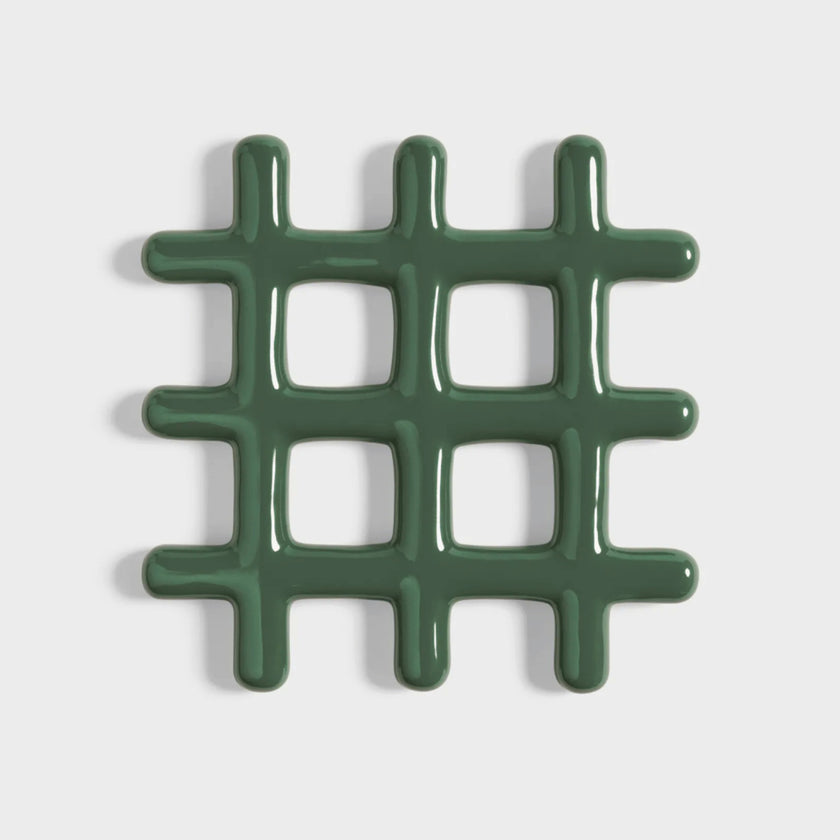 Dessous-de-plat Grid vert en grès – &Klevering