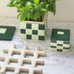 Dessous-de-plat Grid beige moucheté en grès – &Klevering