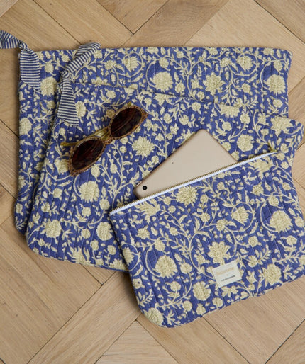 Pochette plate medium Anjali cobalt bellemme