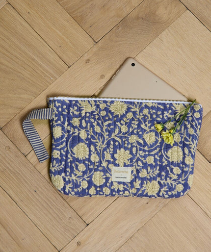 Pochette plate medium Anjali cobalt bellemme