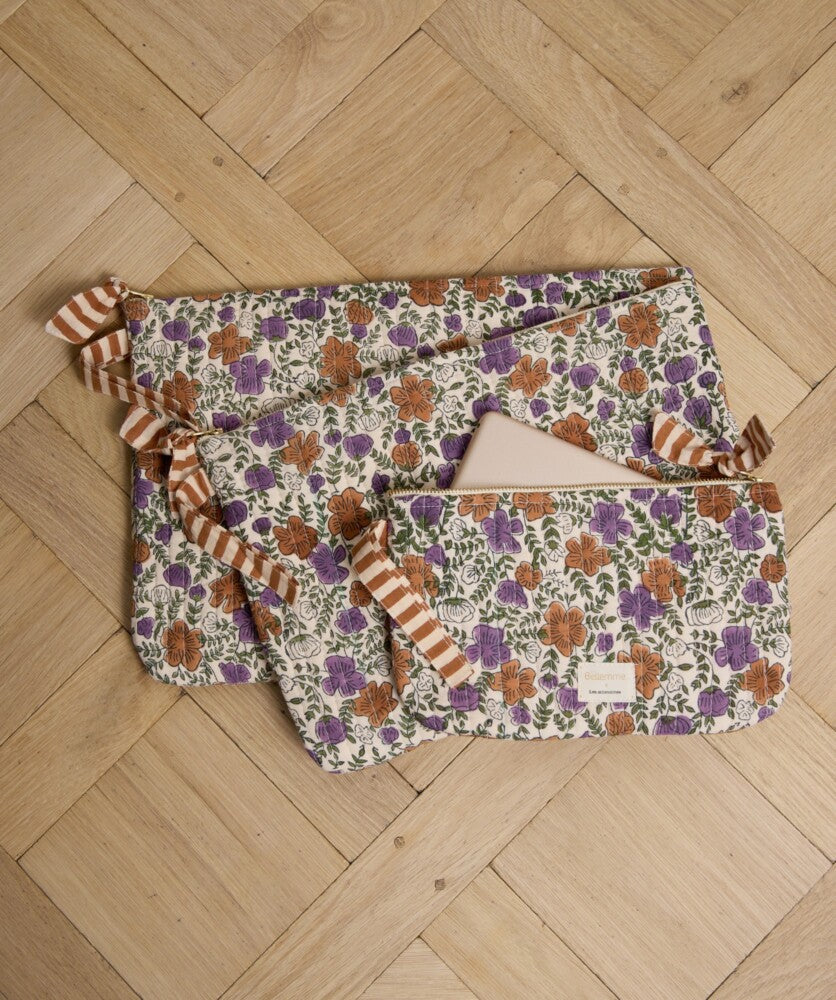 Pochette medium ellis violette bellemme