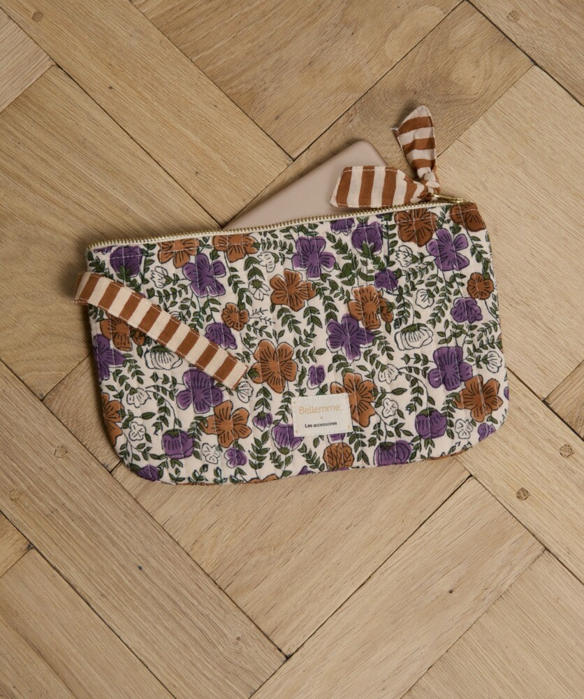 Pochette medium ellis violette bellemme