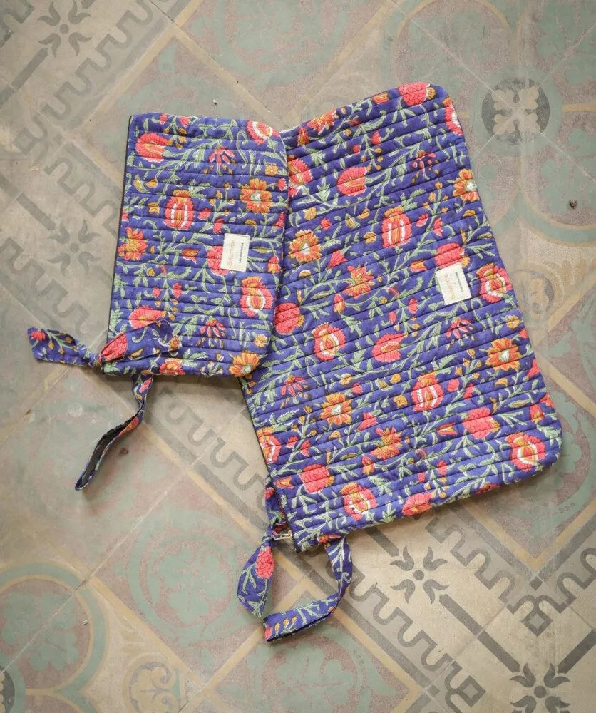 Pochette medium mina indigo bellemme