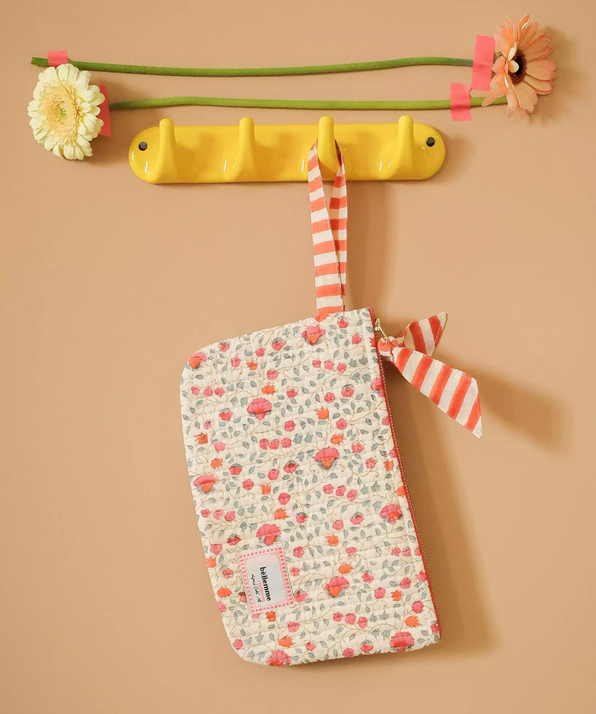 Pochette medium rosa sorbet d'été Bellemme