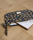 Pochette Navy léopard bleu 