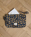 Pochette Navy léopard bleu