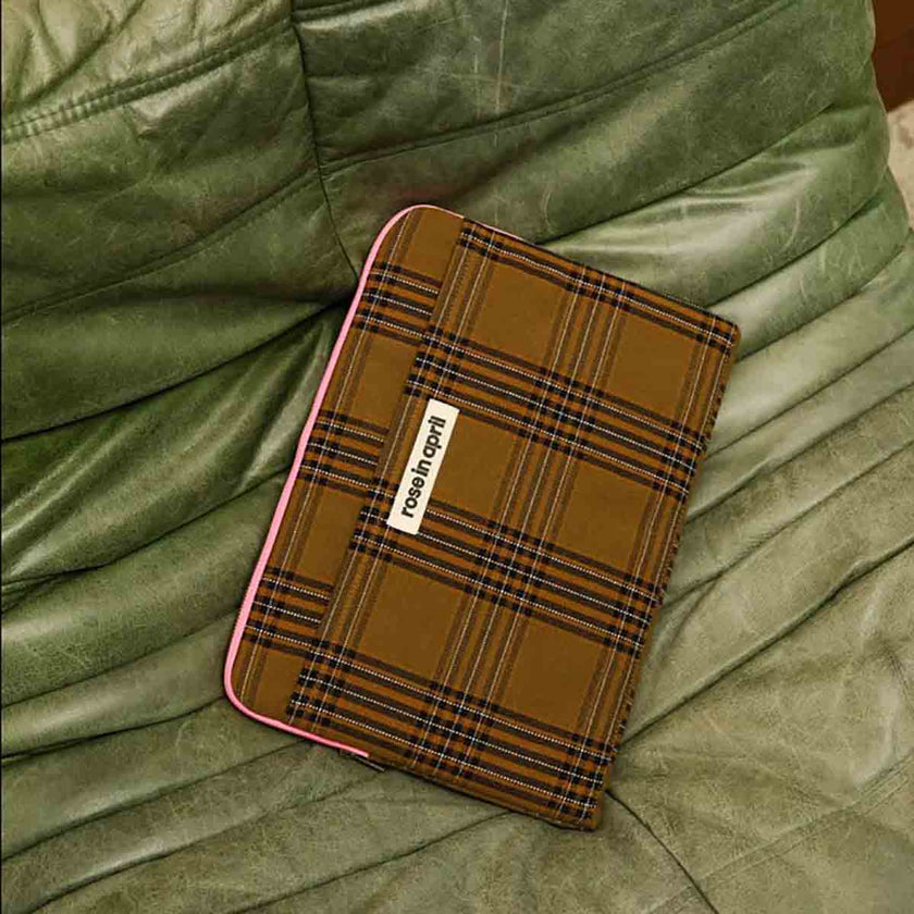 Pochette d'ordinateur motif tartan