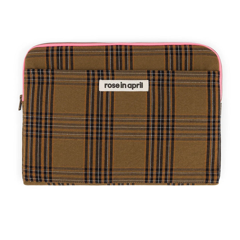 Pochette d'ordinateur motif tartan