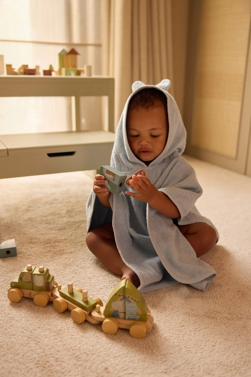 poncho de bain miffy cloudy blue Jollein