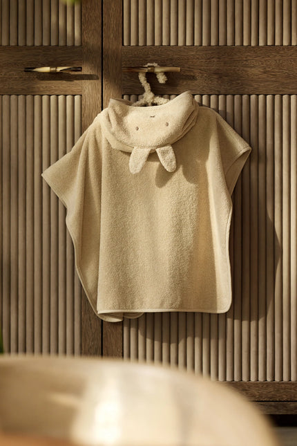 Poncho de bain beige Miffy Jollein