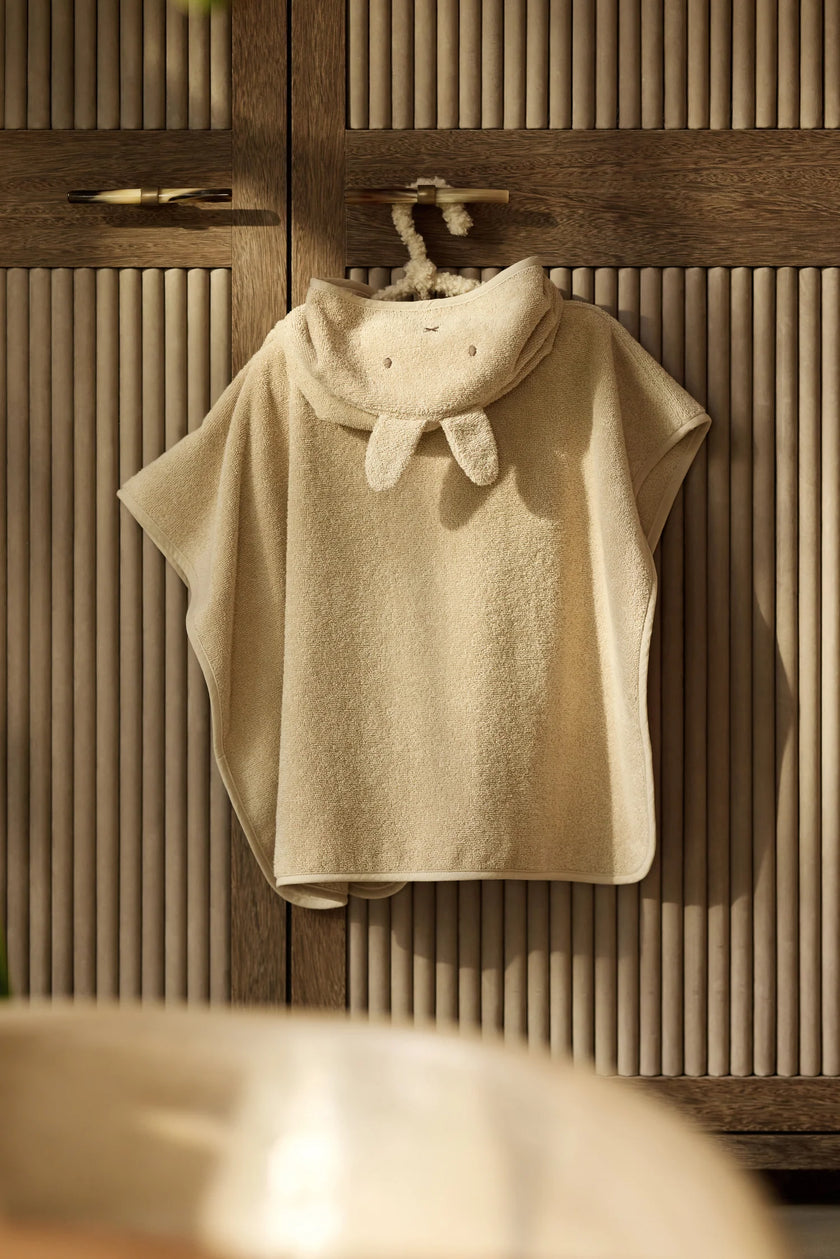 Poncho de bain beige Miffy Jollein