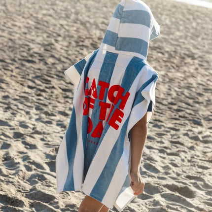 Poncho de plage swim bleu 