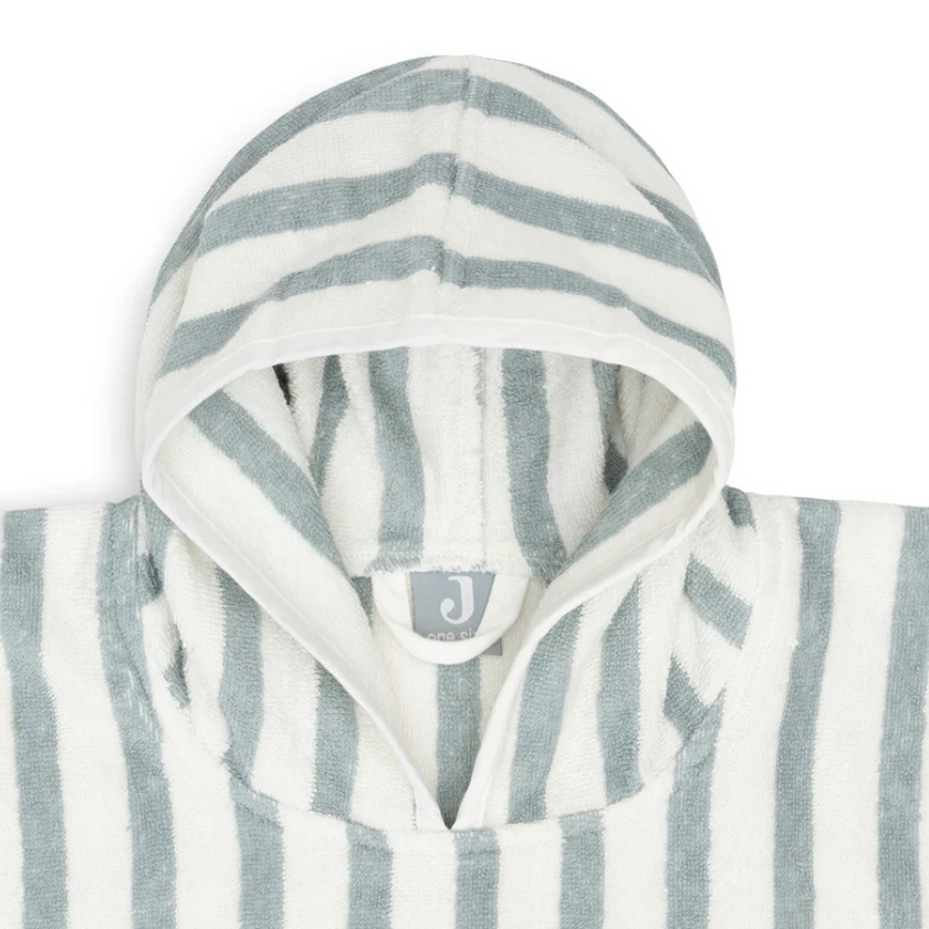 poncho de bain strip sea green