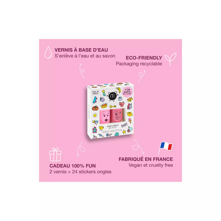 Coffret pop vernis et stickers nailmatic