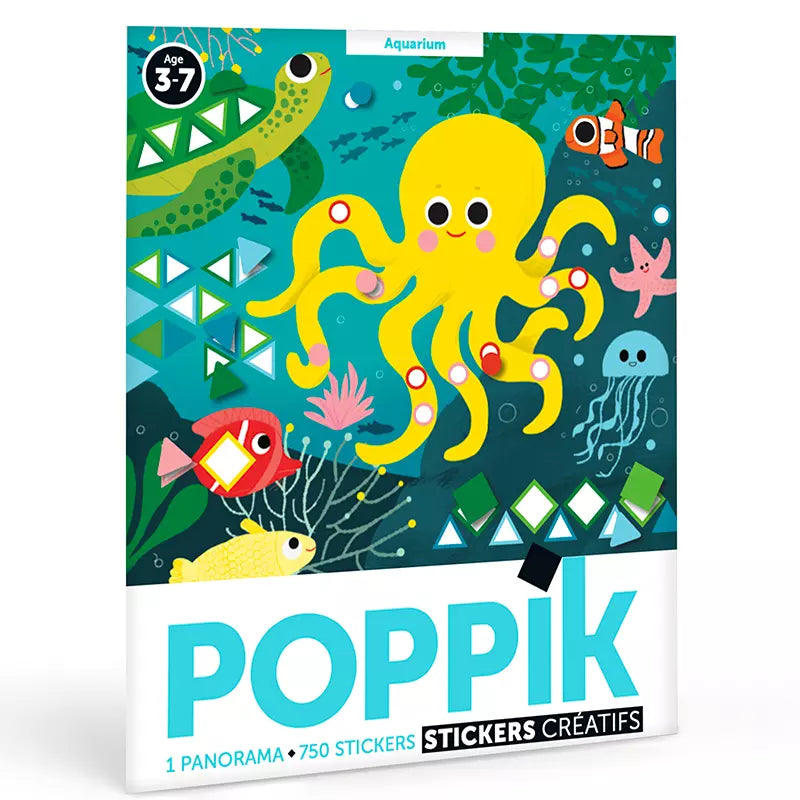 Poppik jeu éducatif stickers Aquarium