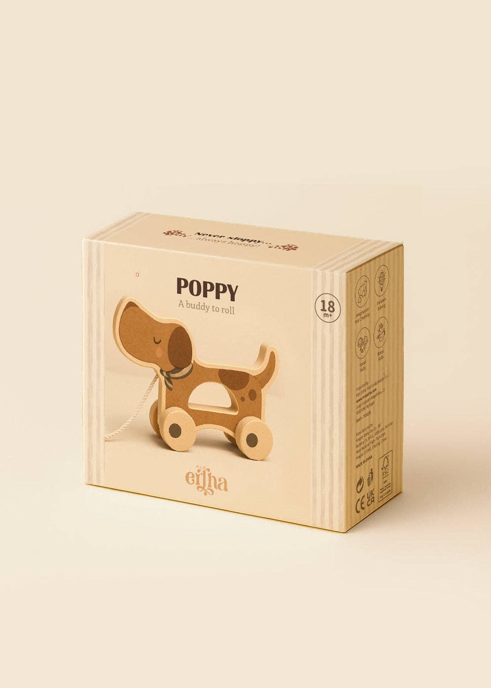 Poppy chien en bois ertha