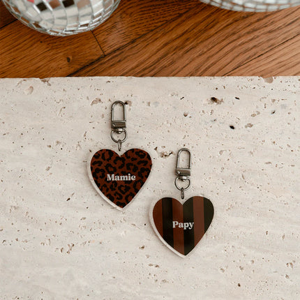 Porte clefs mamie et papy mon petit léon