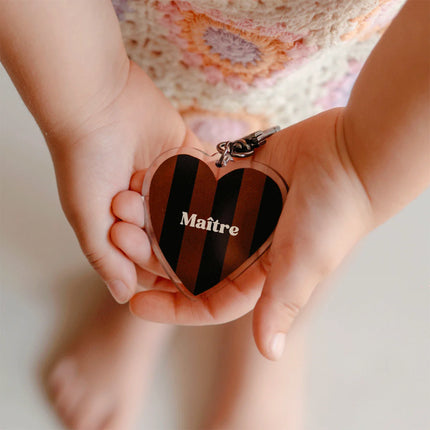 Porte clefs maître mon petit Léon marron et noir