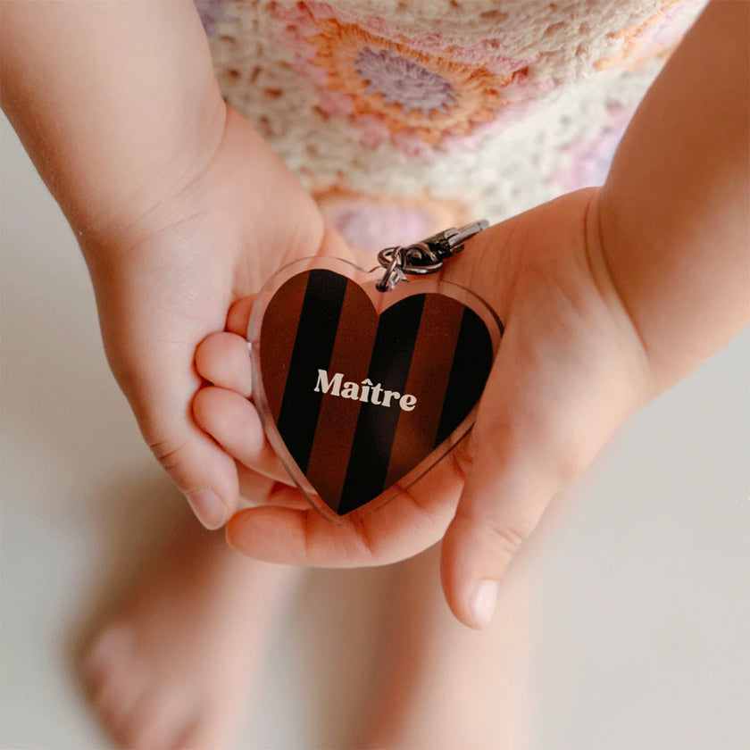 Porte clefs maître mon petit Léon marron et noir
