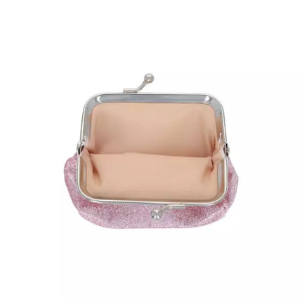 Porte-monnaie à paillettes rose 