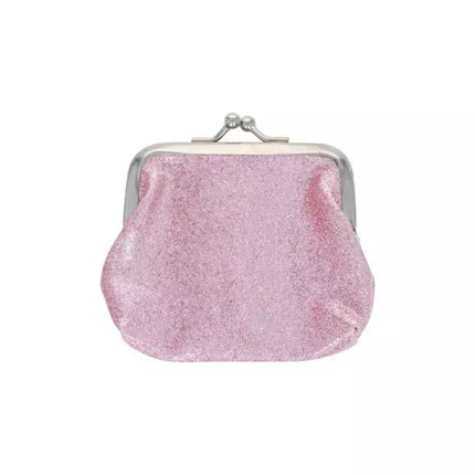 Porte-monnaie à paillettes rose 