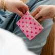 porte monnaie rose coeur rouge à la vie à l'amour