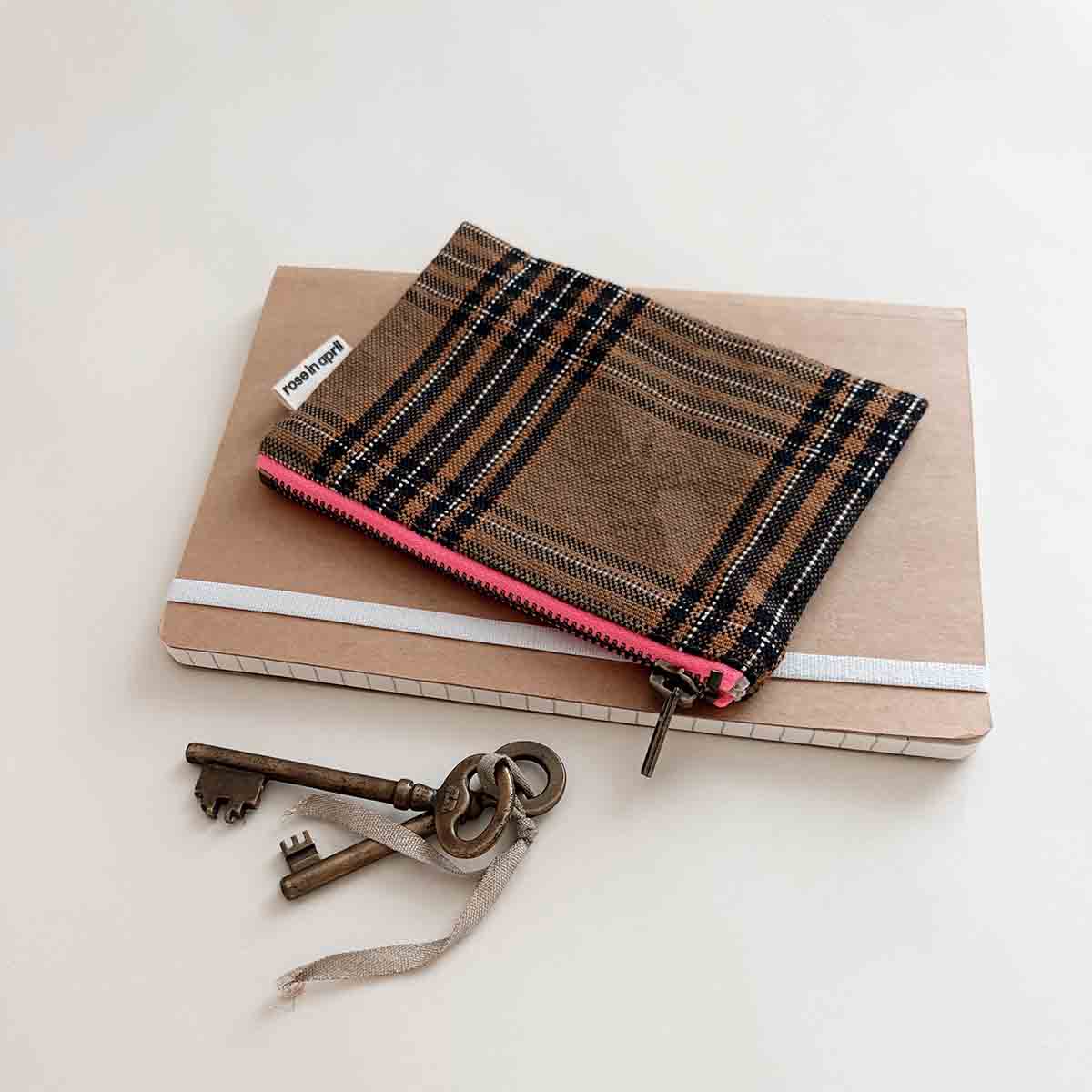 Porte-monnaie motif tartan